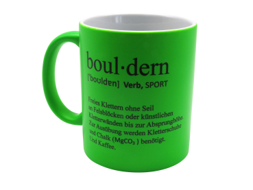 TASSE I DEFINITON BOULDERN I NEON GRÜN